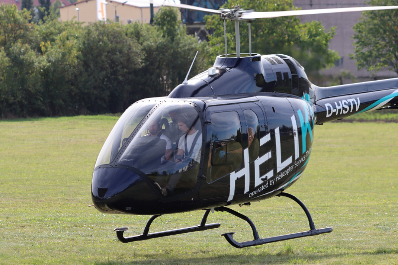 Bell-B206 Hubschrauber Flugtraining Leipzig