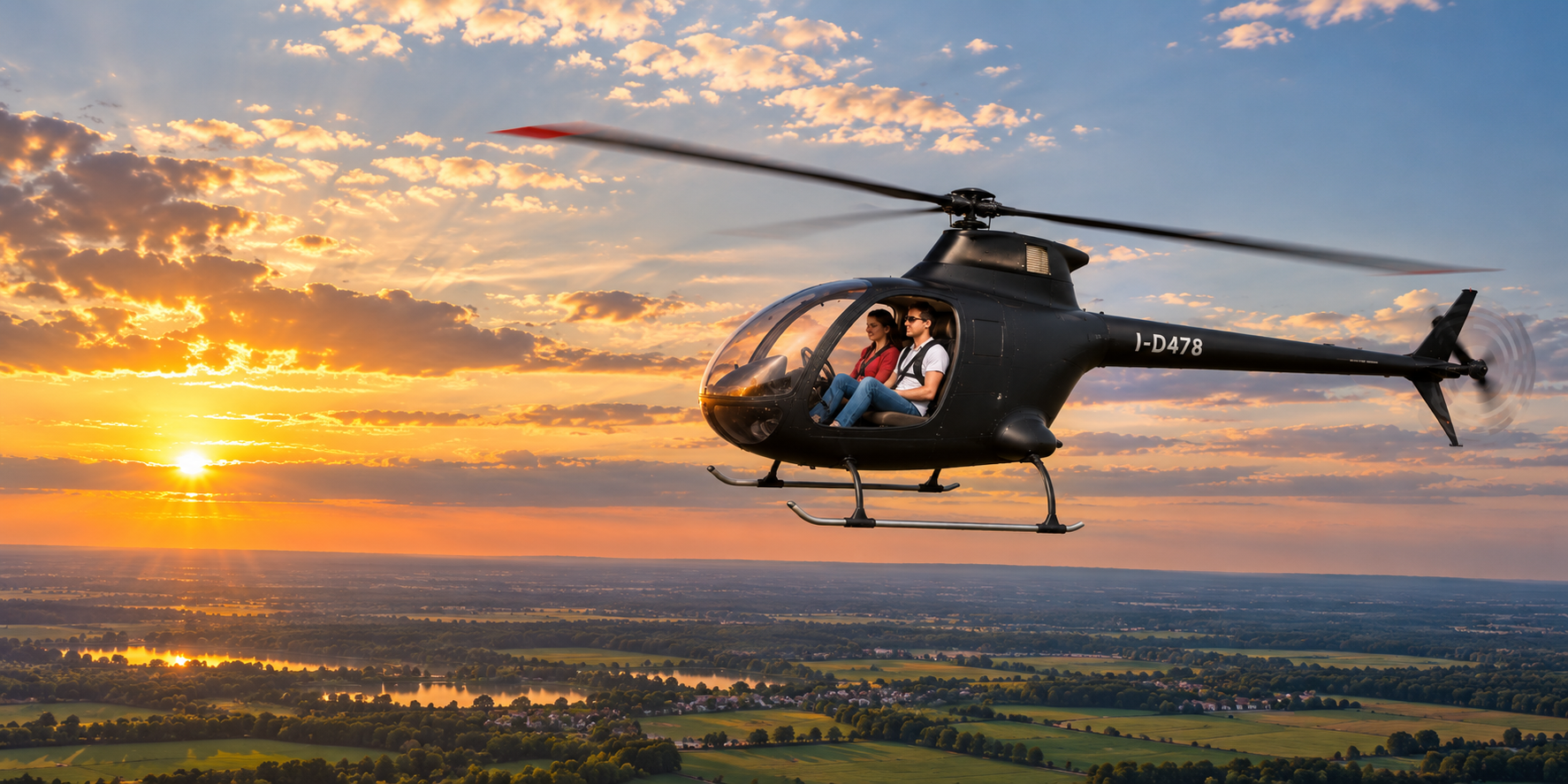 Trainingsflug mit UL Hubschrauber