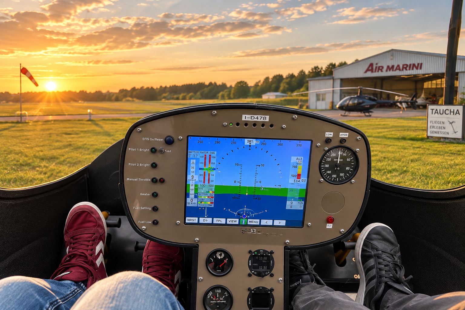 Trainingsflug mit UL Hubschrauber