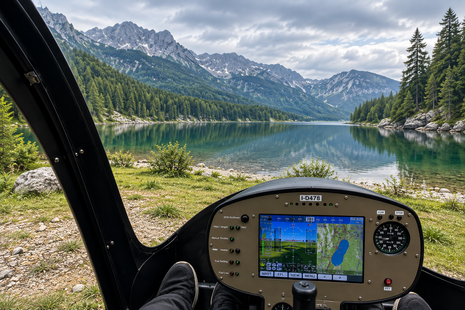 Trainingsflug mit UL Hubschrauber